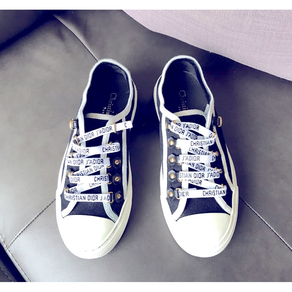 Christian Dior black and white sneakers.